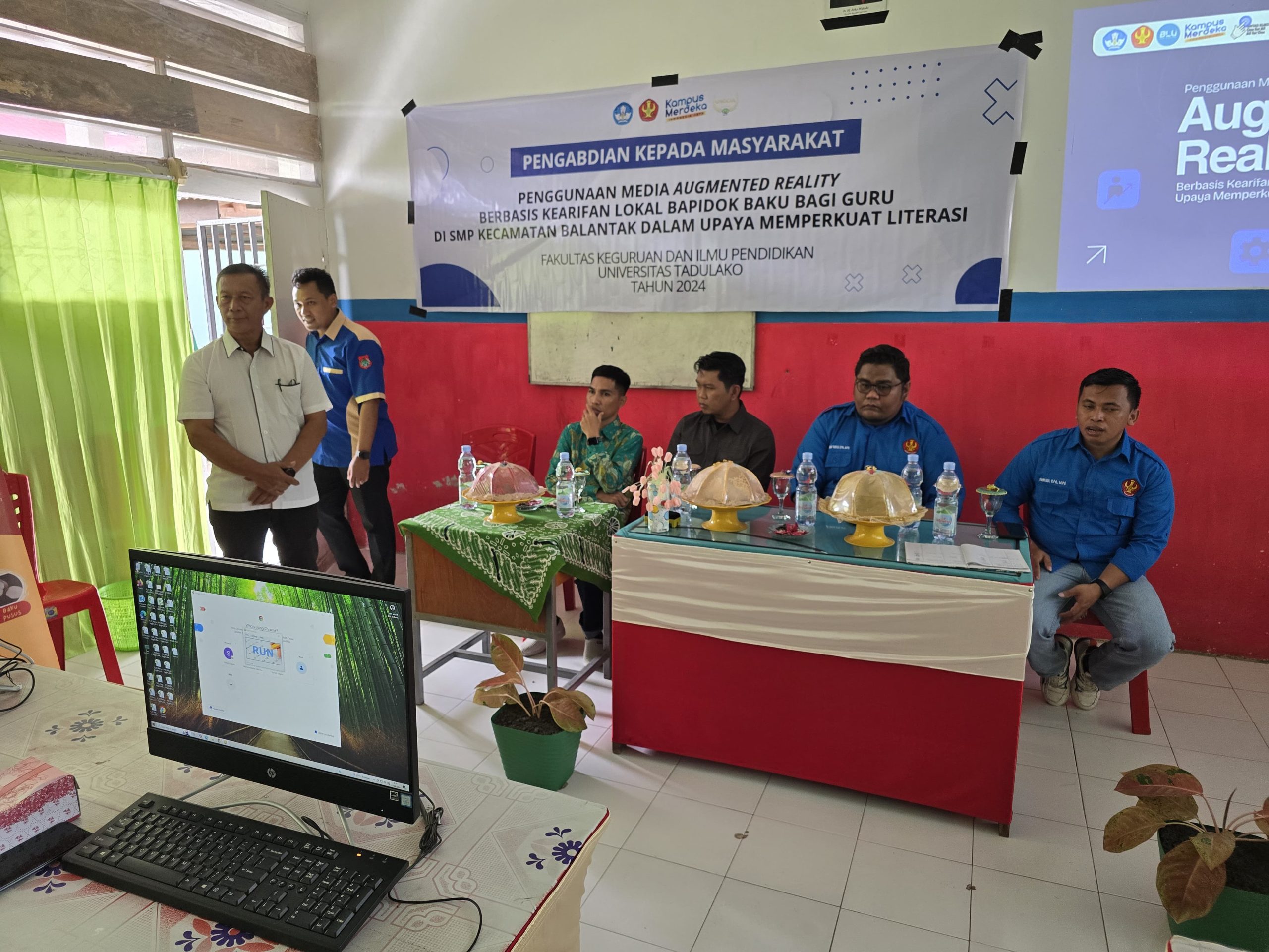 Inovasi AR yang dikombinasikan dengan kearifan lokal Bapidok Baku dalam PKM, Tingkatkan Literasi Sains di SMP Kecamatan Balantak